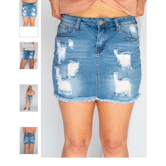 Denim Jean Skirt - Picture 6 of 12